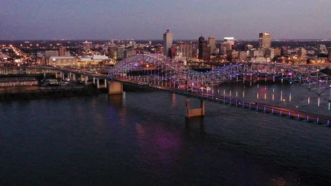 Memphis Evening Aerial Vídeo Stock 99323198
