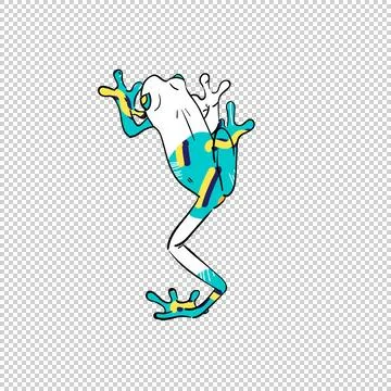 Memphis Frog Logo Stock Illustration