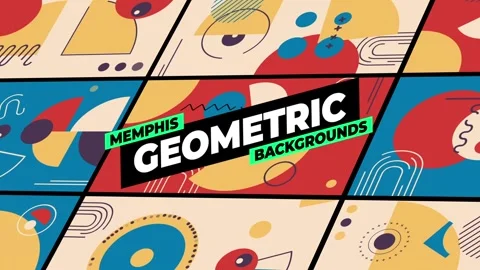 Memphis Geometric Backgrounds Stock After Effects