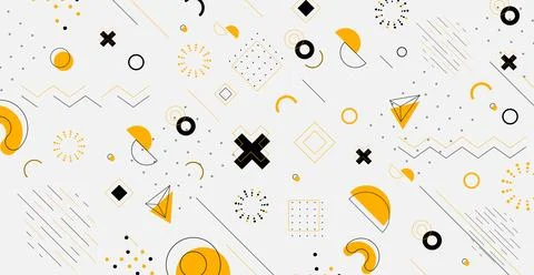 Memphis geometric shape design. Retro elements, vintage, advertisement, com.. Illustrazione stock