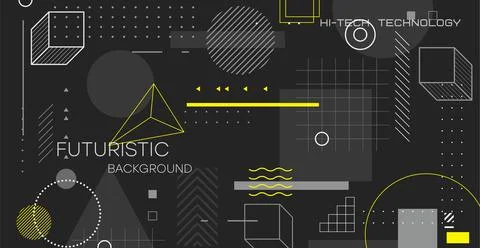 Memphis geometric shape design. Retro elements, vintage, advertisement, com.. Illustrazione stock