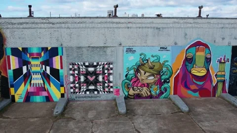 Memphis Graffiti Walls Stock Footage 229368141