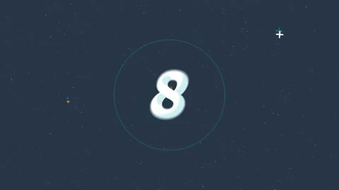 Memphis Graphics 10 Second Countdown Stock Footage 143773139