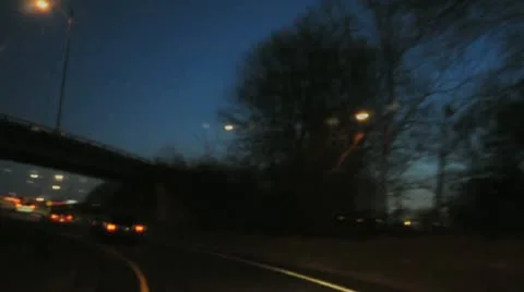 Memphis Highway At Night Video stock 14840255