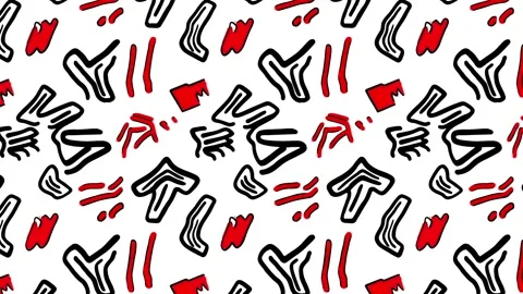 Memphis Horizontal Neon Flow – Seamless Animation Video stock 306455968