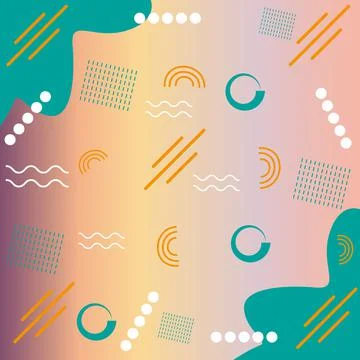 Memphis line background. Stock Illustration