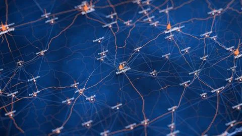 Memphis map big data visualization. Futuristic map infographic of city in USA Stock Illustration