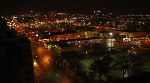 Memphis Night Time-Lapse Union Avenue Video stock 22609399