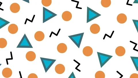 Memphis Pattern Background Animation Shapes Pop Art Stock Footage 94670936