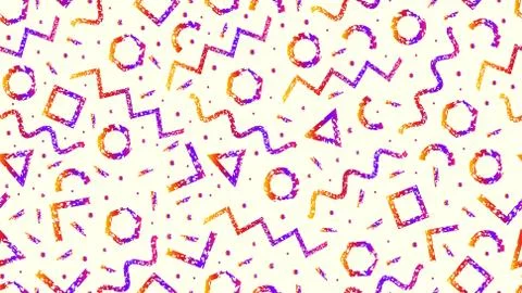 Memphis pattern Minimal geometric background Stock Illustration