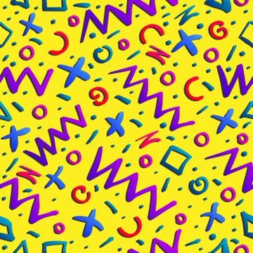 Memphis pattern Minimal geometric background Illustrazione stock