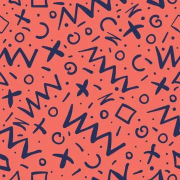 Memphis pattern Minimal geometric background Illustrazione stock
