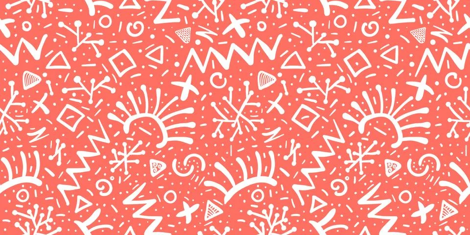 Memphis pattern Minimal geometric background Stock Illustration