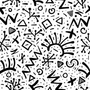 Memphis pattern Minimal geometric background Stock Illustration