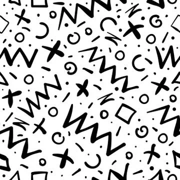 Memphis pattern Minimal geometric background Stock Illustration