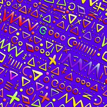 Memphis pattern Minimal geometric background Stock Illustration