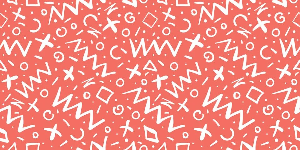 Memphis pattern Minimal geometric background Stock Illustration
