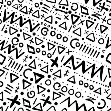 Memphis pattern Minimal geometric background Stock Illustration