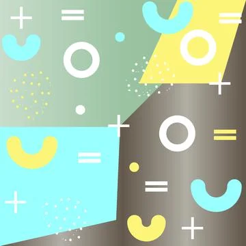 Memphis plus background Stock Illustration