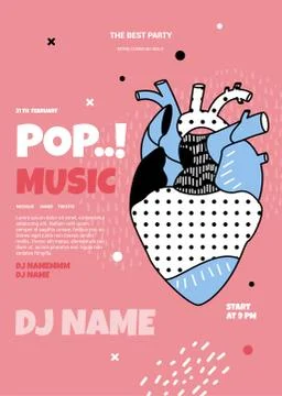 Memphis poster party. Stock Illustration