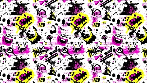 Memphis Retro Glide – Horizontal Animation Stock Footage 306455664