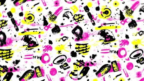 Memphis Retro Vortex – Rotation Animation Stock Footage 306456930