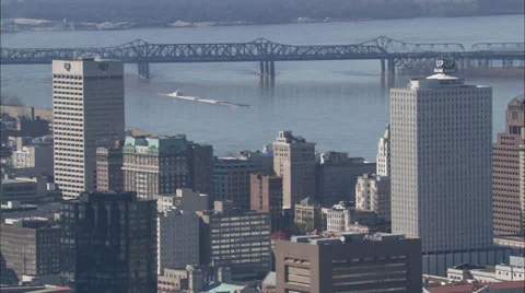 Memphis River Skyline Stock Footage 39802825