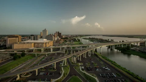 Memphis River Sunset Timelapse 2 스톡 동영상 310577628