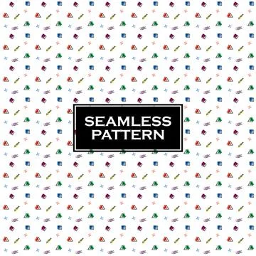 Memphis Seamless Background. Memphis Pattern. Trendy Abstract Pattern Stock Illustration