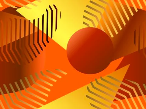 Memphis seamless pattern in 80s style. Geometric shapes with liquid gradient. Illustrazione stock