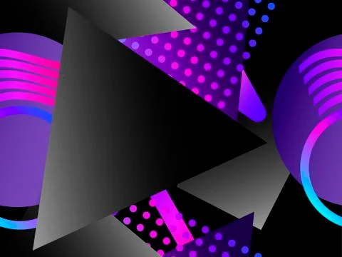 Memphis seamless pattern. Asymmetrical geometric objects gradient in the styl イラスト素材