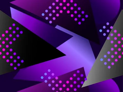 Memphis seamless pattern. Asymmetrical geometric objects gradient in the styl 스톡 일러스트