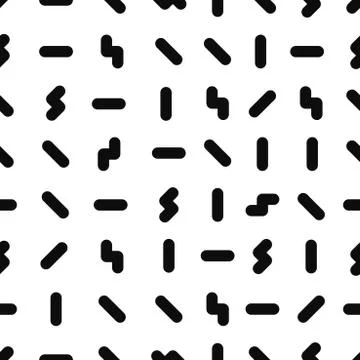 Memphis seamless pattern. Fashion 80-90s. Black and white shapes. Stock Illustration