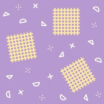 Memphis seamless pattern with Geometric element background 스톡 일러스트