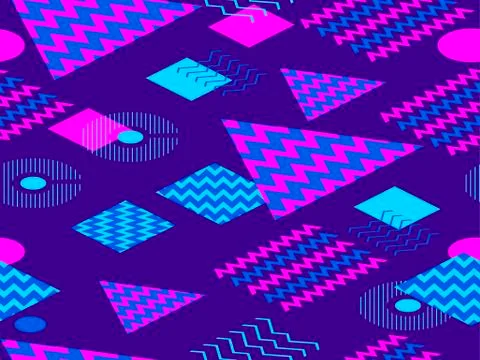Memphis seamless pattern. Geometric elements memphis in the style of 80's. Sy Illustrazione stock