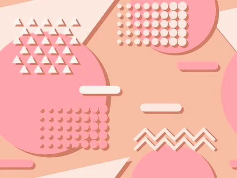 Memphis seamless pattern. Geometric elements memphis in the style of 80's. Ve Stock Illustration