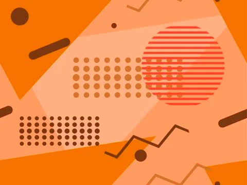 Memphis seamless pattern. Geometric elements memphis in the style of 80s. Mod Stock Illustration