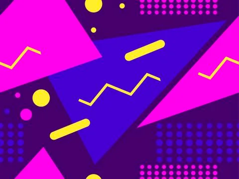 Memphis seamless pattern. Geometric elements memphis in the style of 80s. Mod Stock Illustration