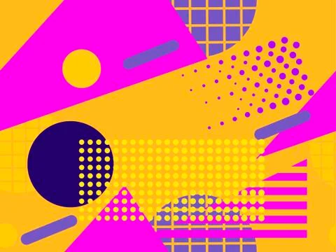 Memphis seamless pattern. Geometric elements memphis in the style of 80s. Mod Illustrazione stock