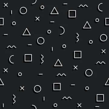 Memphis seamless pattern Stock Illustration