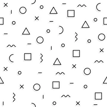 Memphis seamless pattern Stock Illustration