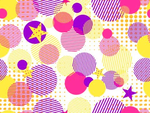 Memphis seamless pattern. Pop art dotted and geometric elements memphis in th Stockillustratie