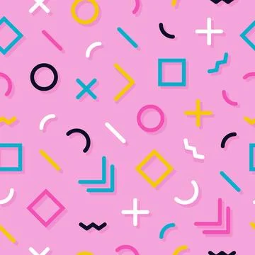 Memphis seamless pattern. Tile with geometric elements. イラスト素材