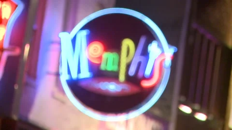 Memphis Sign Video stock 52549190