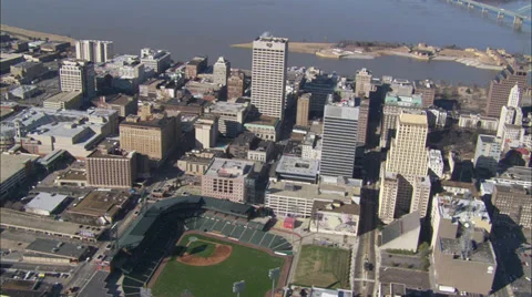 Memphis Stadium Flyover Stock Footage 39801584