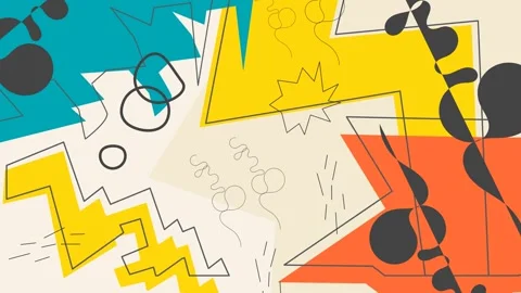 Memphis style abstract background Stock Footage 334737973