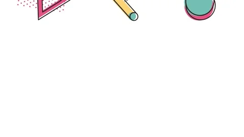 Memphis style animation Stock Footage 94199257