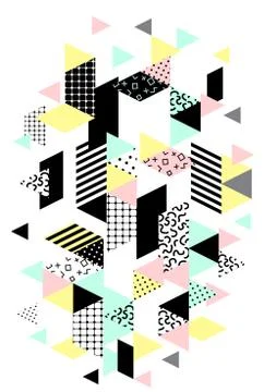 Memphis style background. Stock Illustration