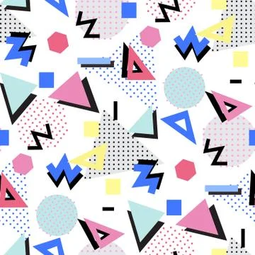 Memphis style background. Stock Illustration