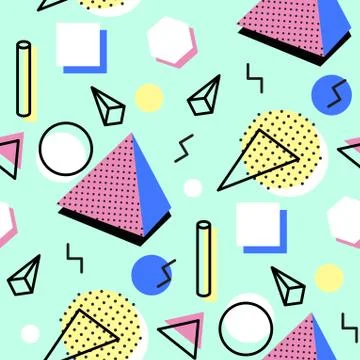 Memphis style background. Stock Illustration